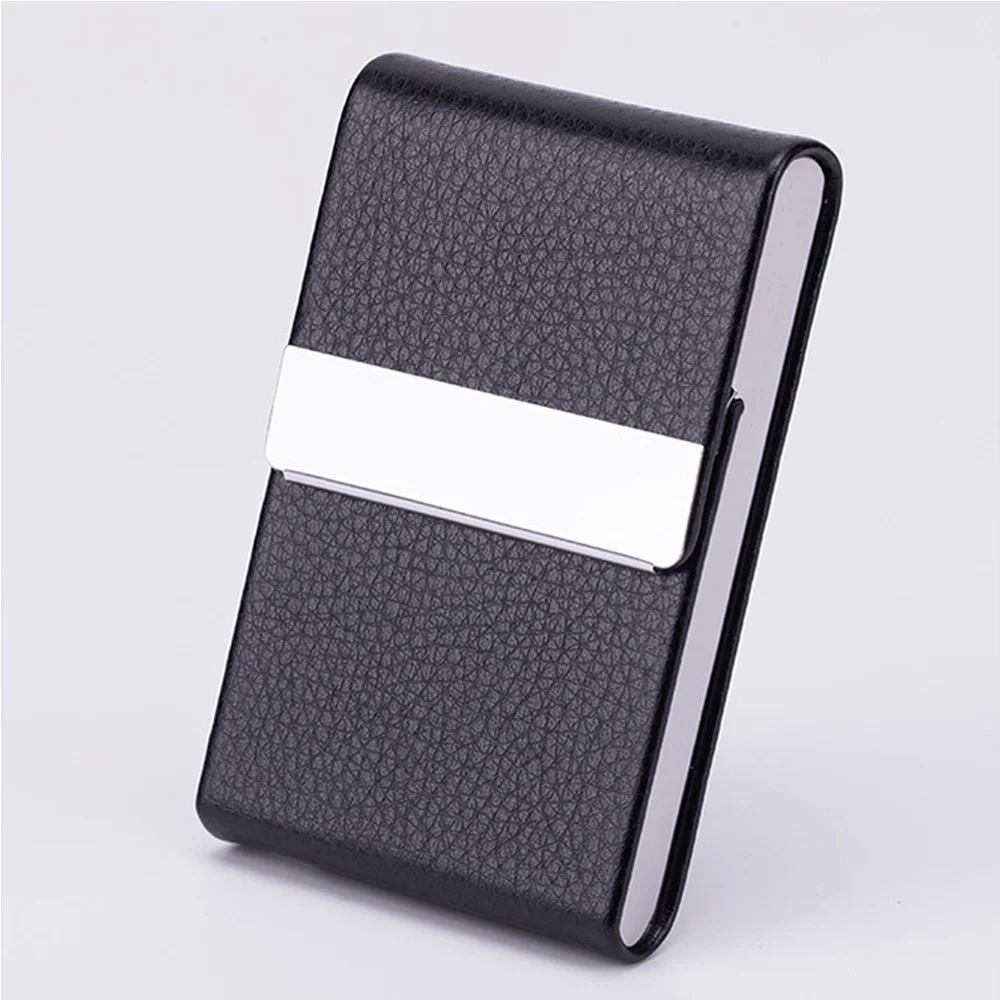 Porte carte cuir homme luxe - noir élégant stripe